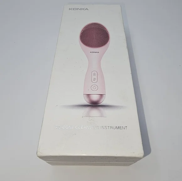 NEW Konka Silicone Cleansing Instrument Pink Red Light - Picture 4 of 16